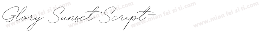 Glory Sunset Script字体转换